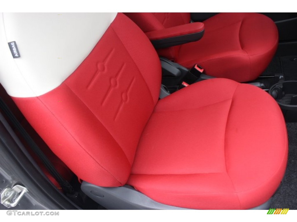 2012 500 Pop - Grigio (Grey) / Tessuto Rosso/Nero (Red/Black) photo #29