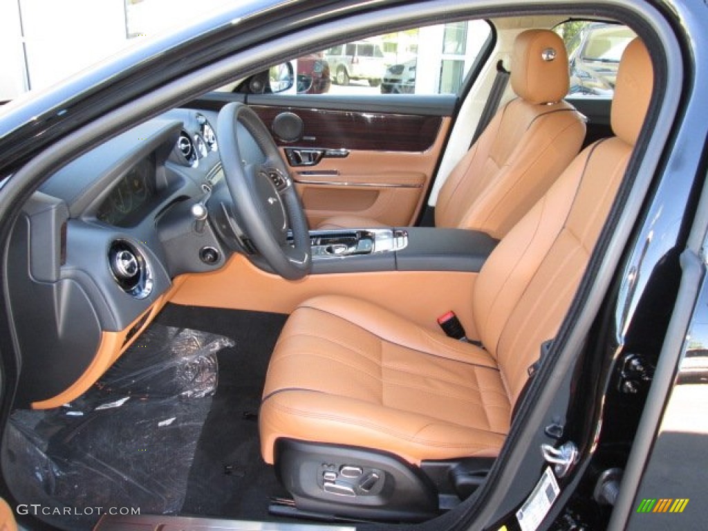 London Tan/Jet Interior 2014 Jaguar XJ XJL Portfolio Photo #87567284