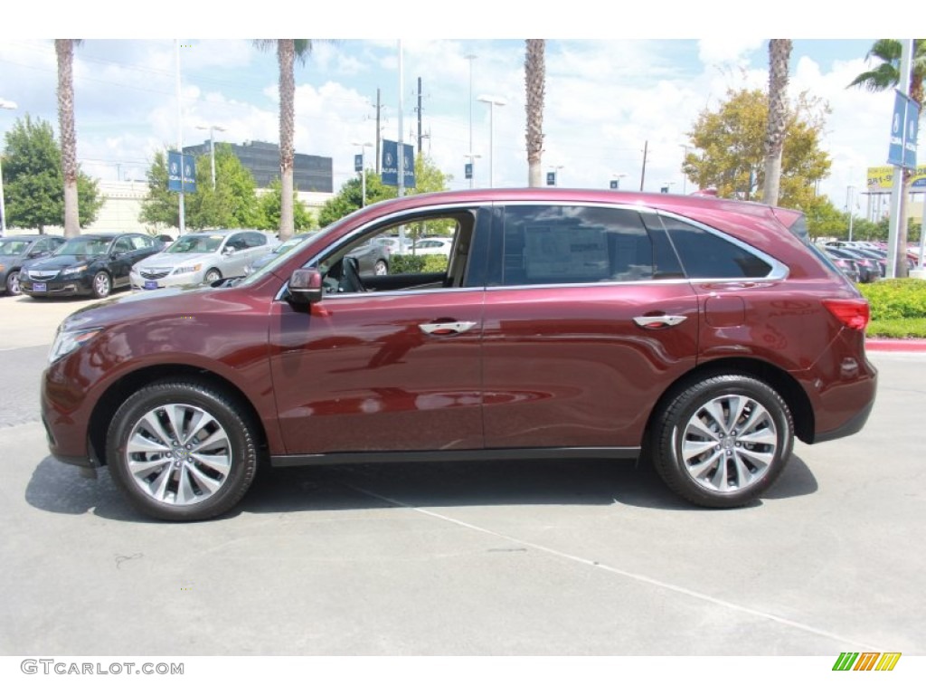Dark Cherry Pearl 2014 Acura MDX Technology Exterior Photo #87567563