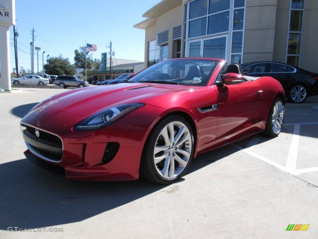 Italian Racing Red Metallic 2014 Jaguar F-TYPE Standard F-TYPE Model Exterior Photo #87567629