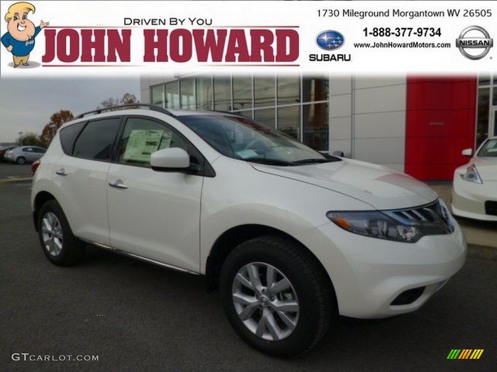 2014 Murano SV AWD - Pearl White / Beige photo #1