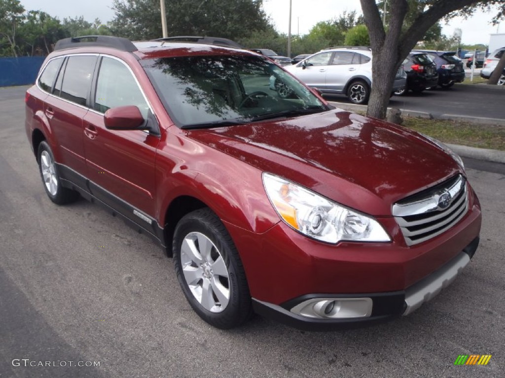 2011 Outback 2.5i Limited Wagon - Ruby Red Pearl / Off Black photo #1