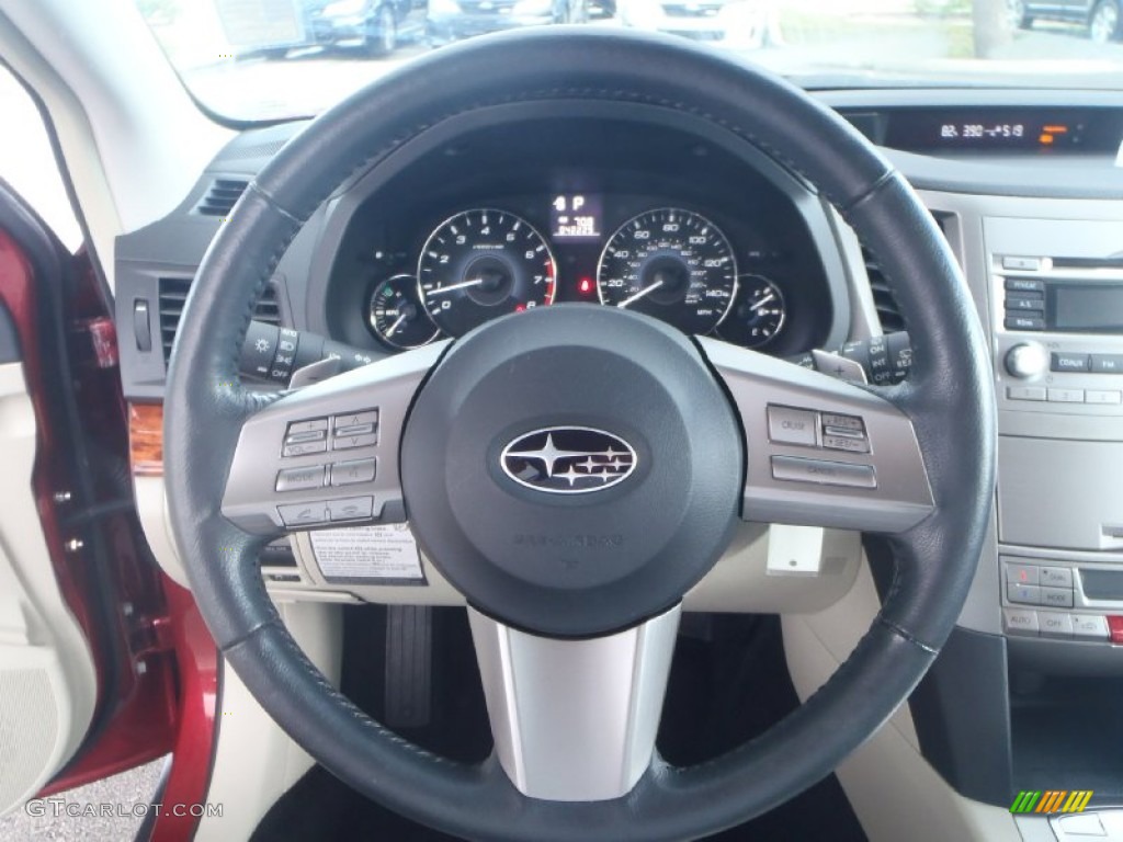 2011 Outback 2.5i Limited Wagon - Ruby Red Pearl / Off Black photo #15
