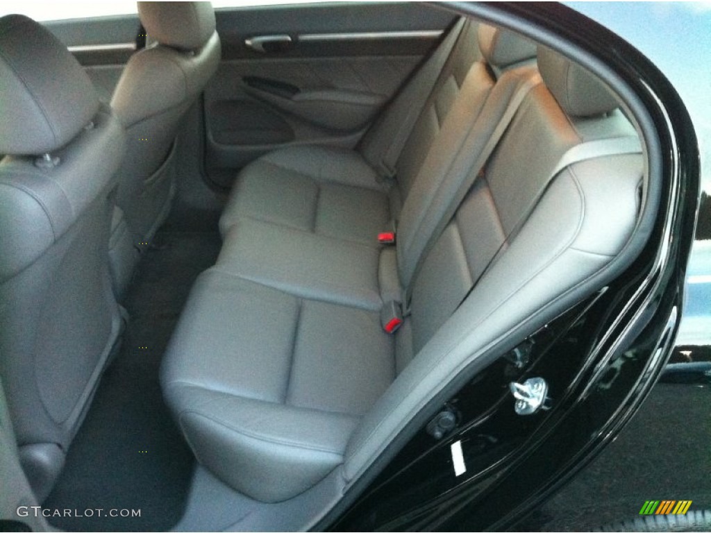 2010 Civic EX-L Sedan - Crystal Black Pearl / Gray photo #7