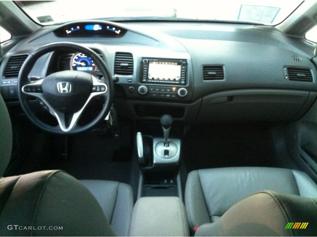 2010 Civic EX-L Sedan - Crystal Black Pearl / Gray photo #9