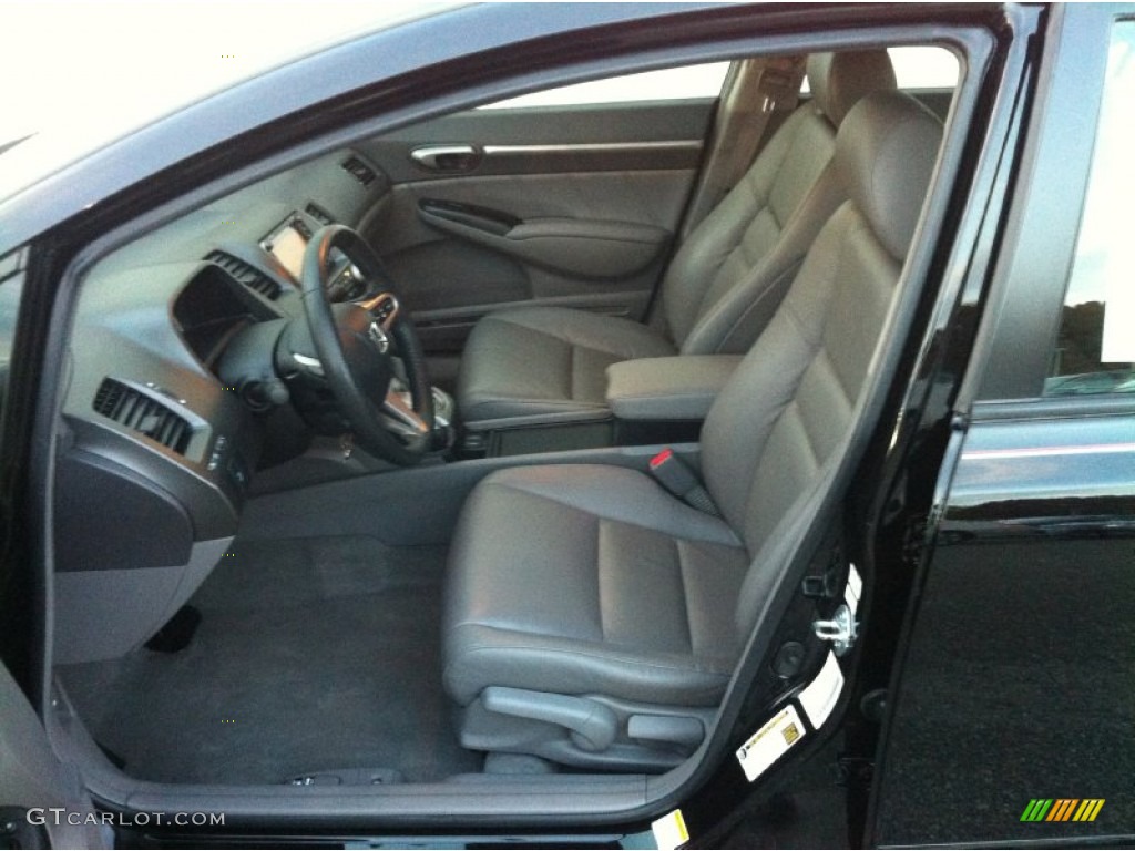 2010 Civic EX-L Sedan - Crystal Black Pearl / Gray photo #11