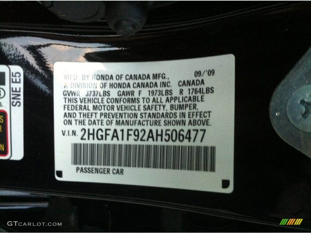 2010 Civic EX-L Sedan - Crystal Black Pearl / Gray photo #12