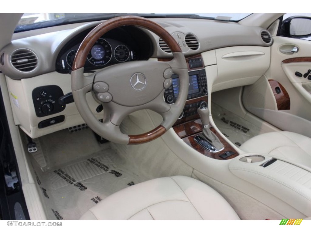 Stone Interior 2009 Mercedes-Benz CLK 350 Cabriolet Photo #87575311