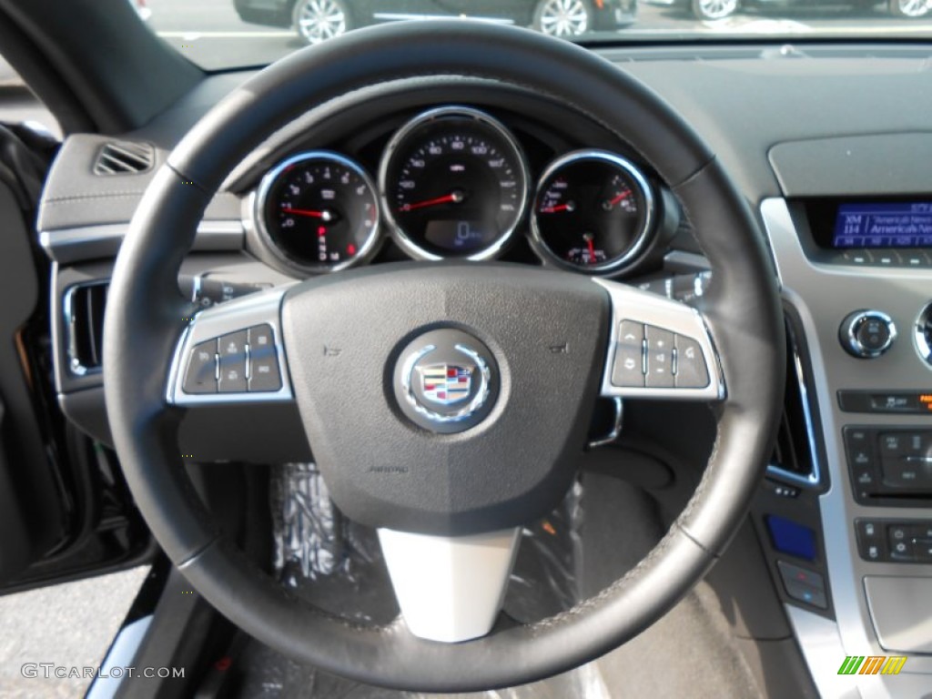 2014 Cadillac CTS 4 Coupe AWD Ebony/Ebony Steering Wheel Photo #87576664