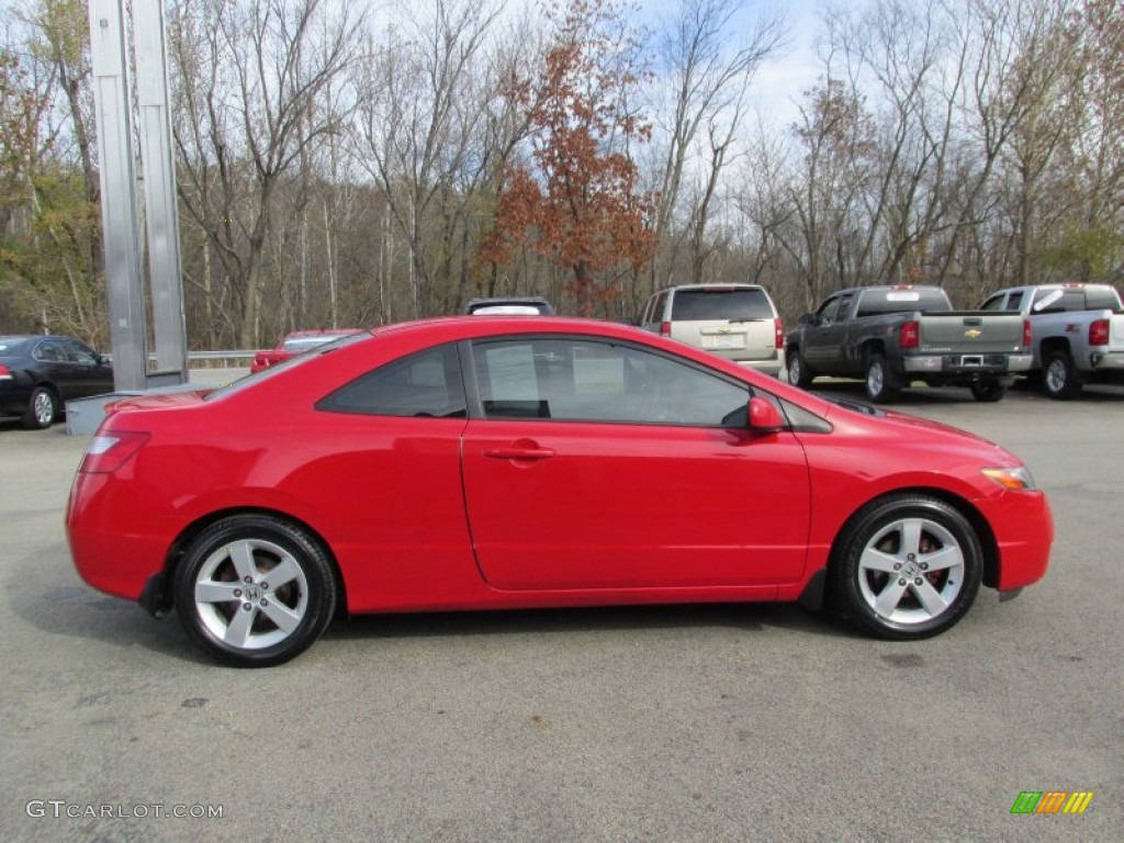 2007 Civic EX Coupe - Rallye Red / Black photo #7