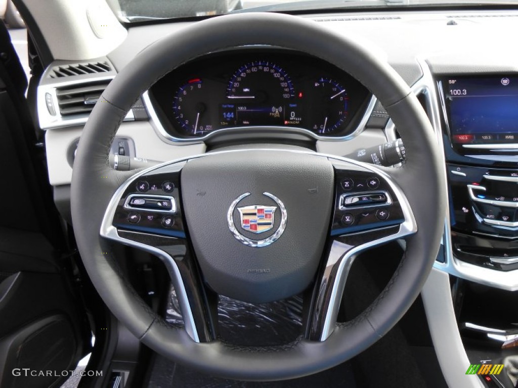 2014 Cadillac SRX Luxury Light Titanium/Ebony Steering Wheel Photo #87578959