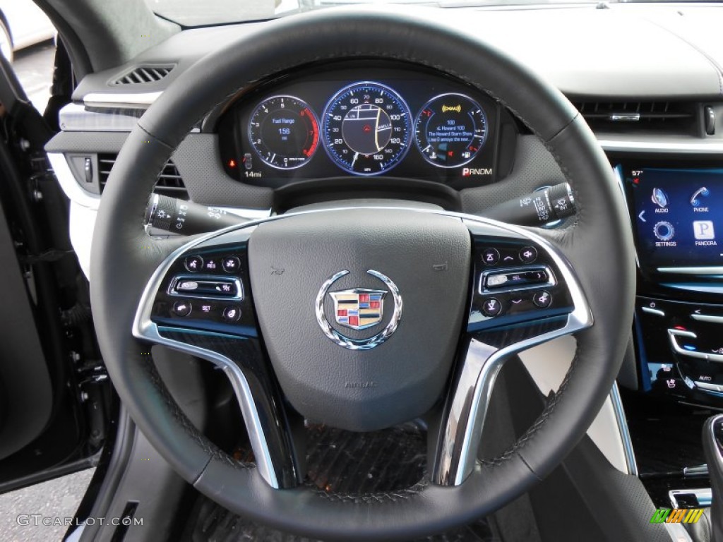 2014 Cadillac XTS Vsport Platinum AWD Platinum Jet Black/Light Wheat Opus Full Leather Steering Wheel Photo #87579352