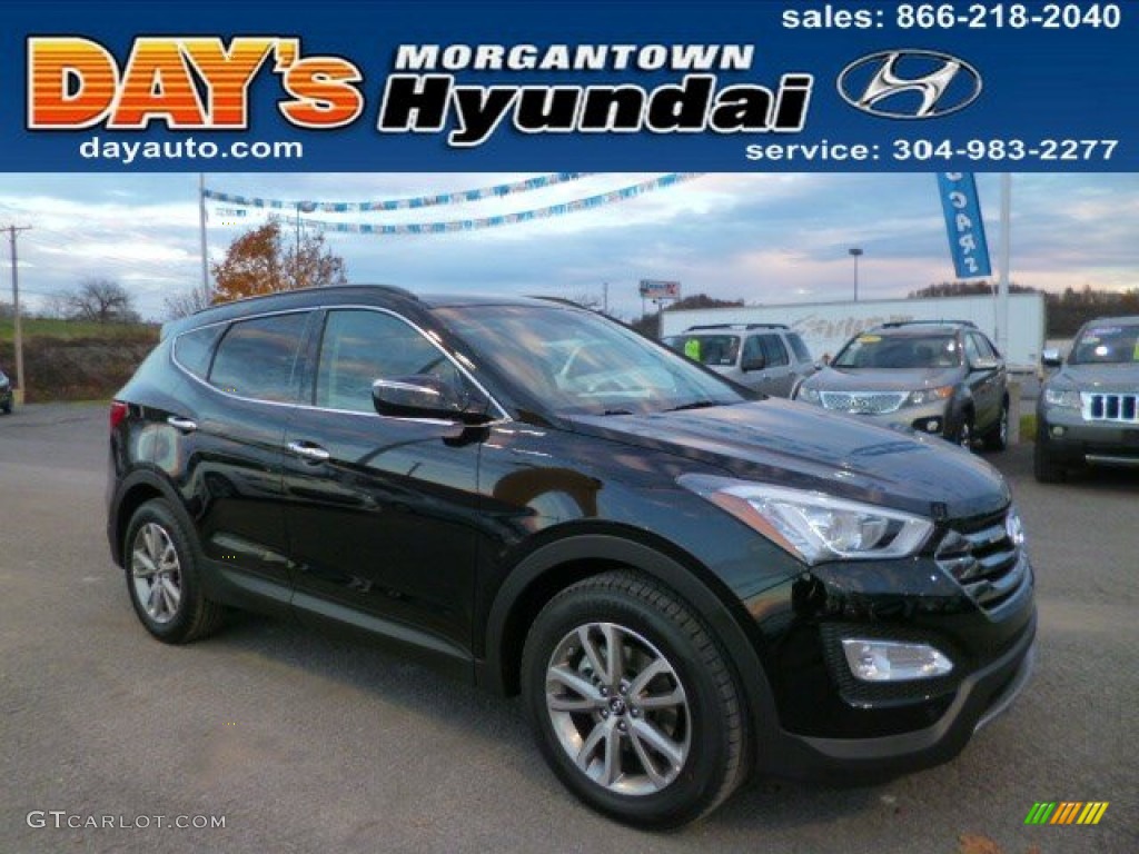 2014 Santa Fe Sport 2.0T AWD - Twilight Black / Saddle photo #1