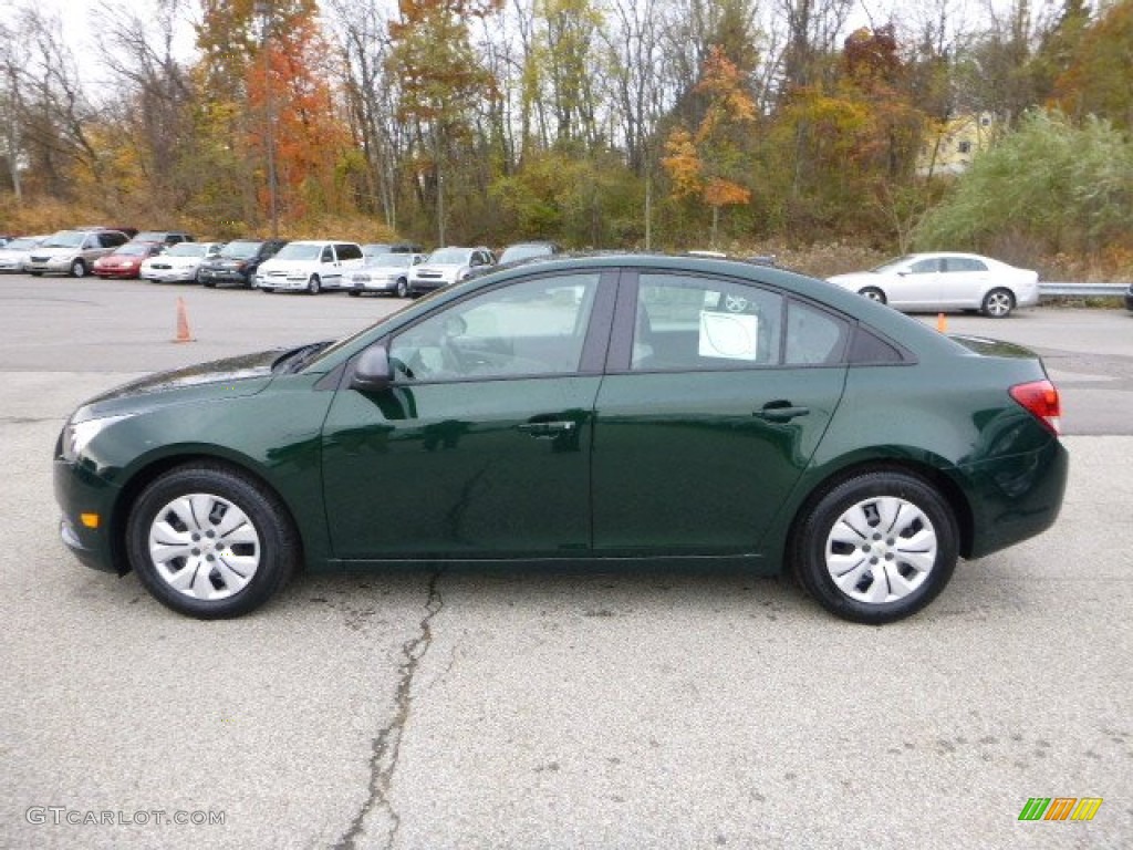 2014 Cruze LS - Rainforest Green Metallic / Jet Black/Medium Titanium photo #2