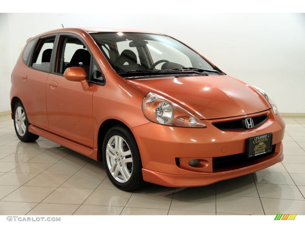 2008 Fit Sport - Blaze Orange Metallic / Black/Grey photo #1