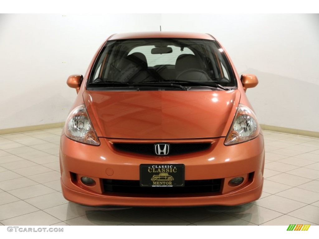 2008 Fit Sport - Blaze Orange Metallic / Black/Grey photo #2