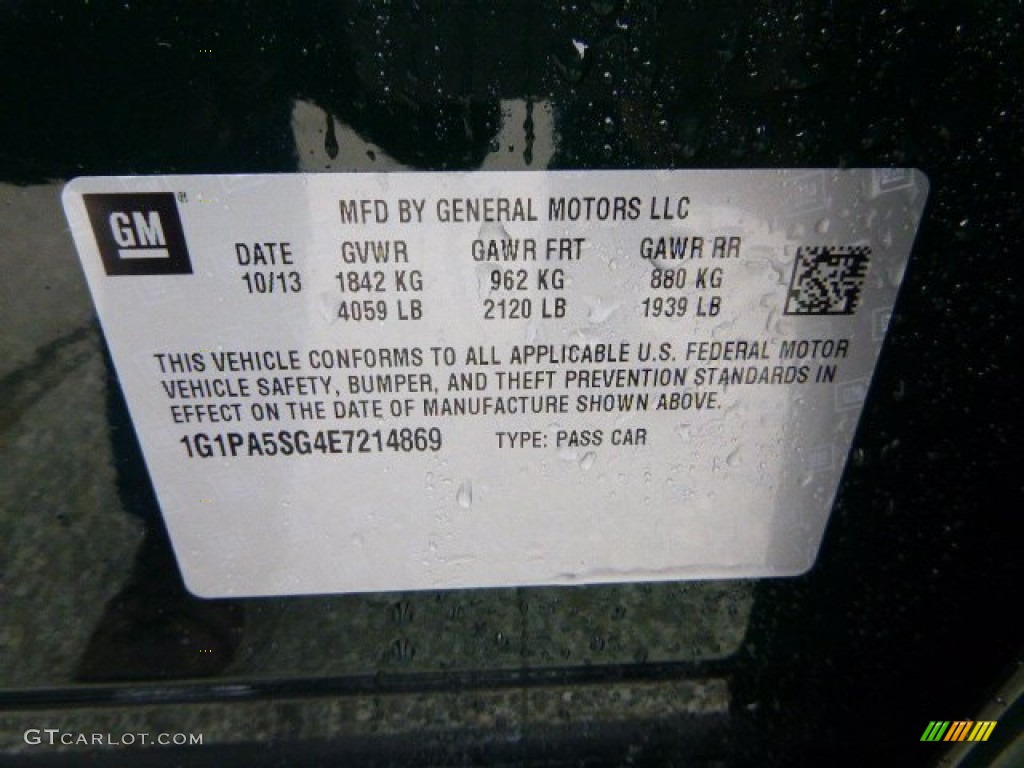 2014 Cruze LS - Rainforest Green Metallic / Jet Black/Medium Titanium photo #19