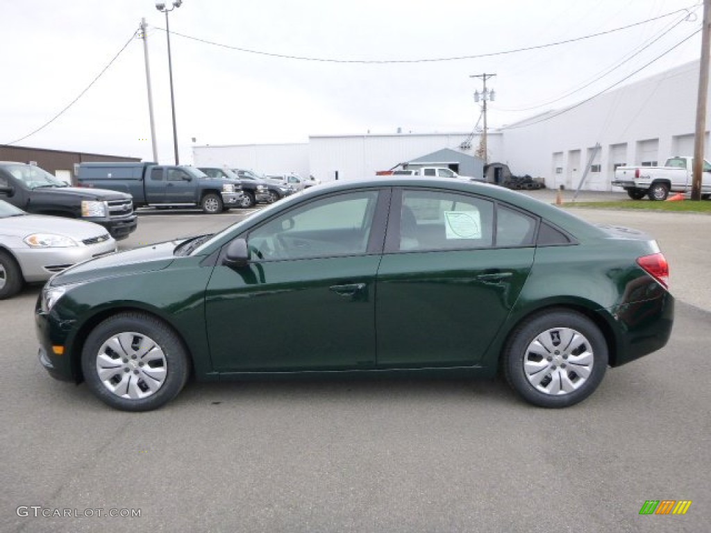 2014 Cruze LS - Rainforest Green Metallic / Jet Black/Medium Titanium photo #2