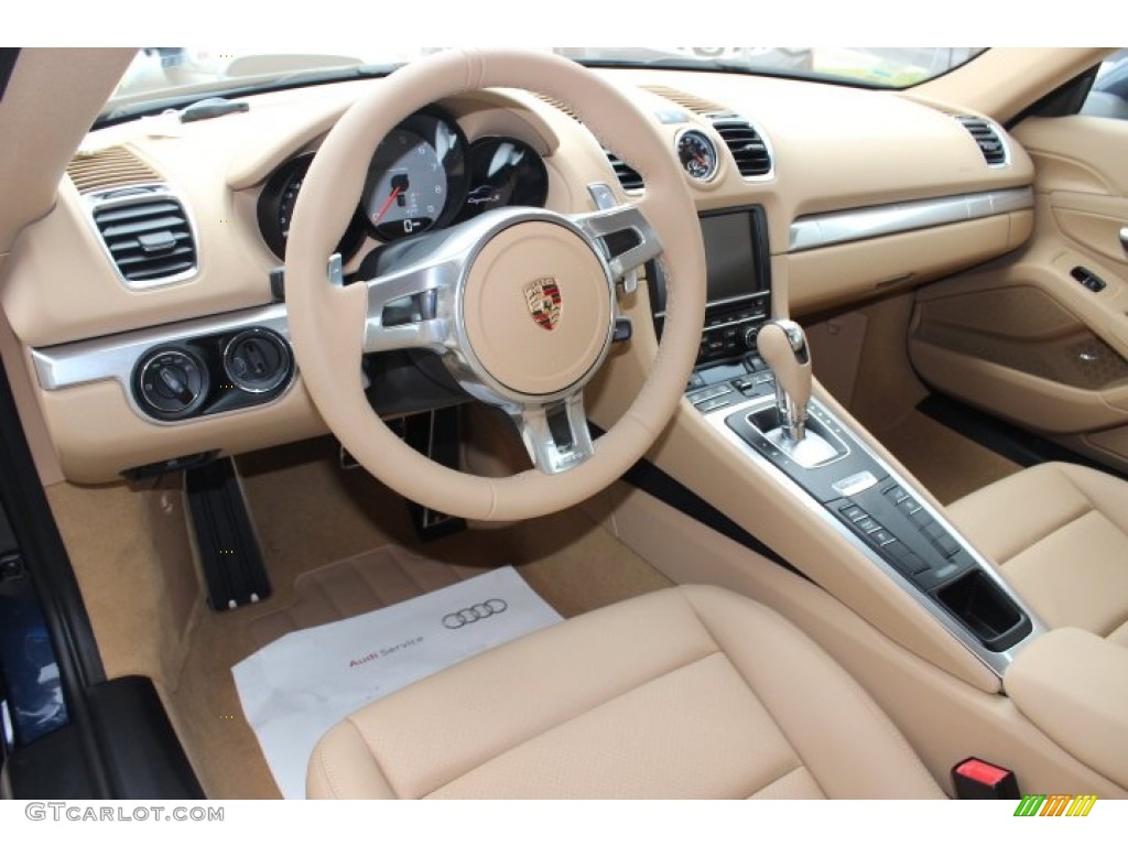 Luxor Beige Interior 2014 Porsche Cayman S Photo #87580270
