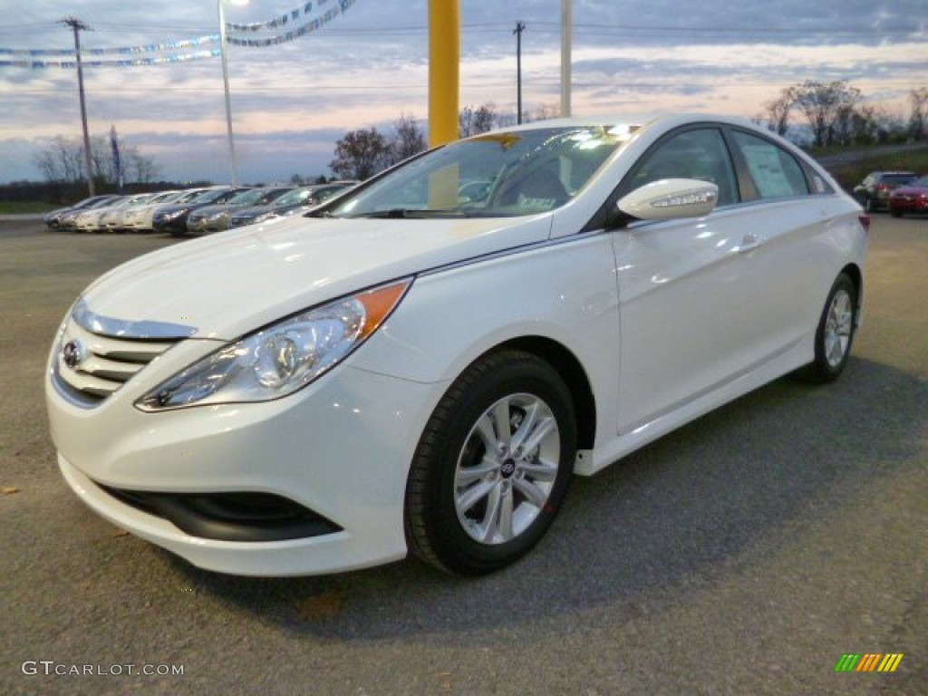 Pearl White 2014 Hyundai Sonata GLS Exterior Photo #87580399