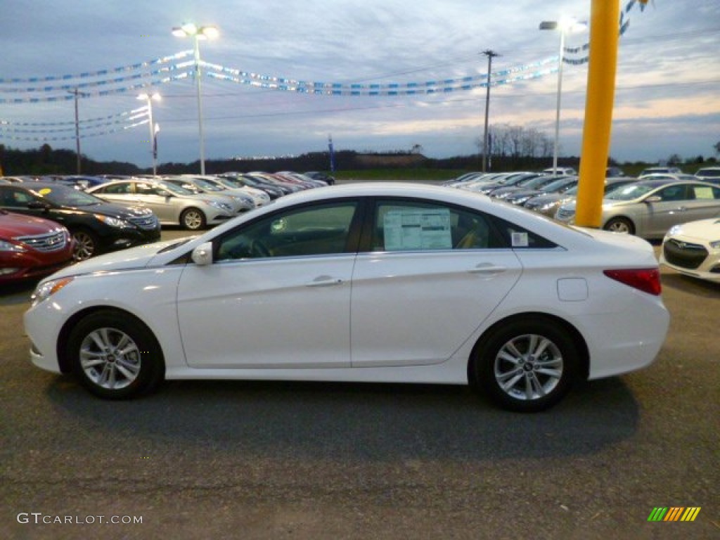 2014 Sonata GLS - Pearl White / Camel photo #4