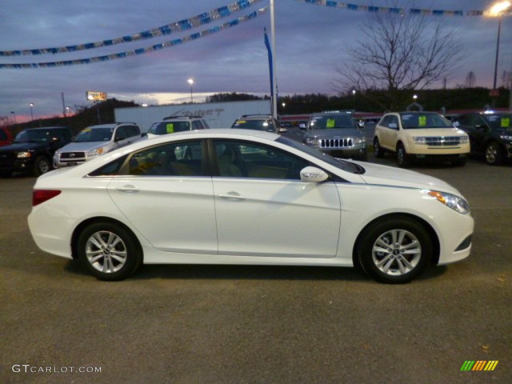 Pearl White 2014 Hyundai Sonata GLS Exterior Photo #87580519