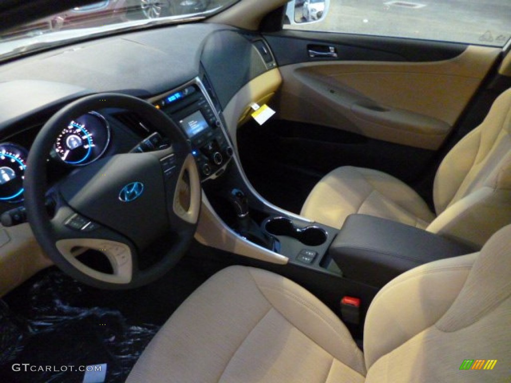 2014 Sonata GLS - Pearl White / Camel photo #15