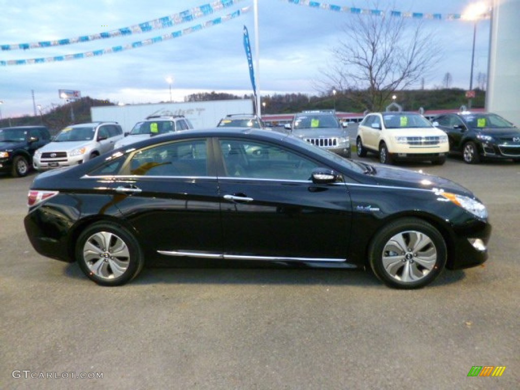 Black Onyx Pearl 2013 Hyundai Sonata Hybrid Limited Exterior Photo #87580978