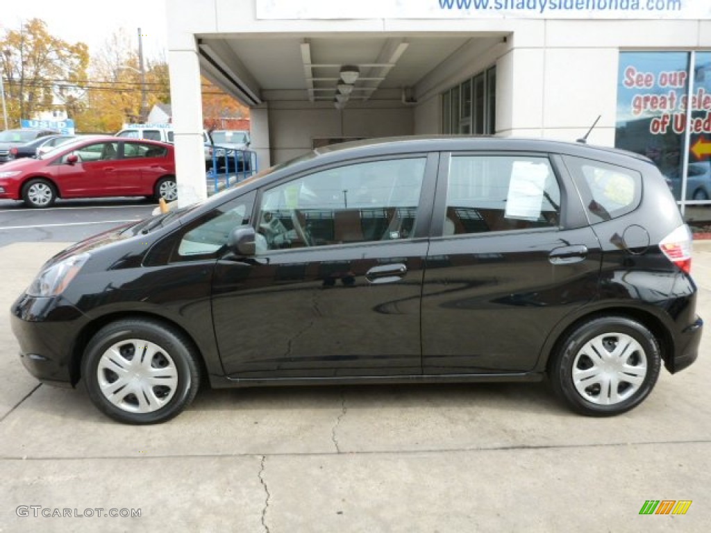 2011 Fit  - Crystal Black Pearl / Gray photo #2