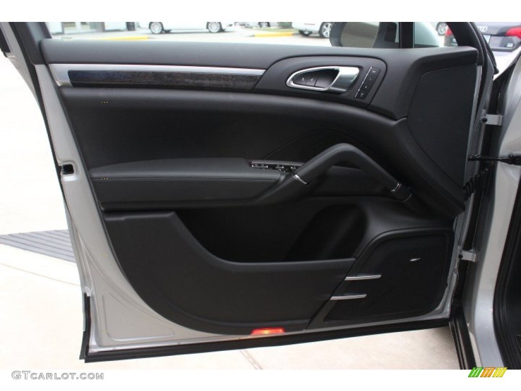 2013 Porsche Cayenne S Hybrid Black Door Panel Photo #87582733