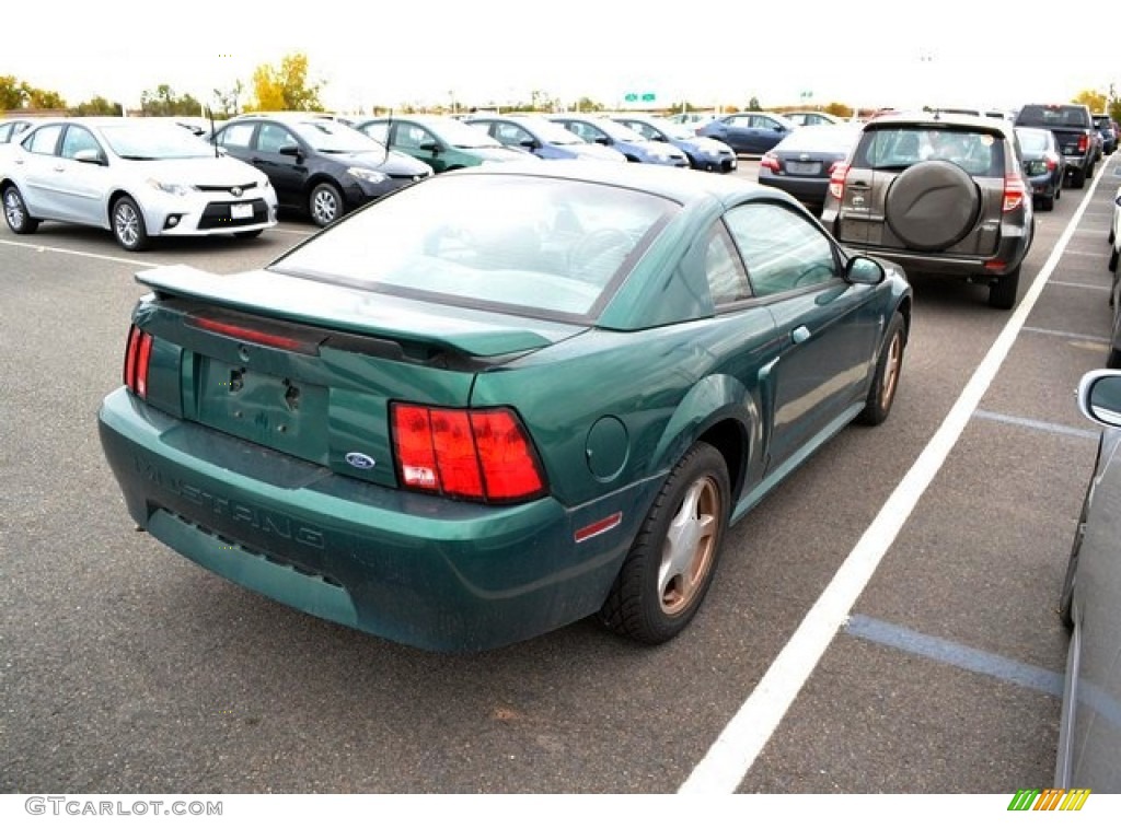 2002 Mustang V6 Coupe - Electric Green Metallic / Dark Charcoal photo #2