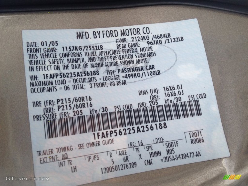 2005 Taurus SEL - Gold Ash Metallic / Medium/Dark Flint photo #12