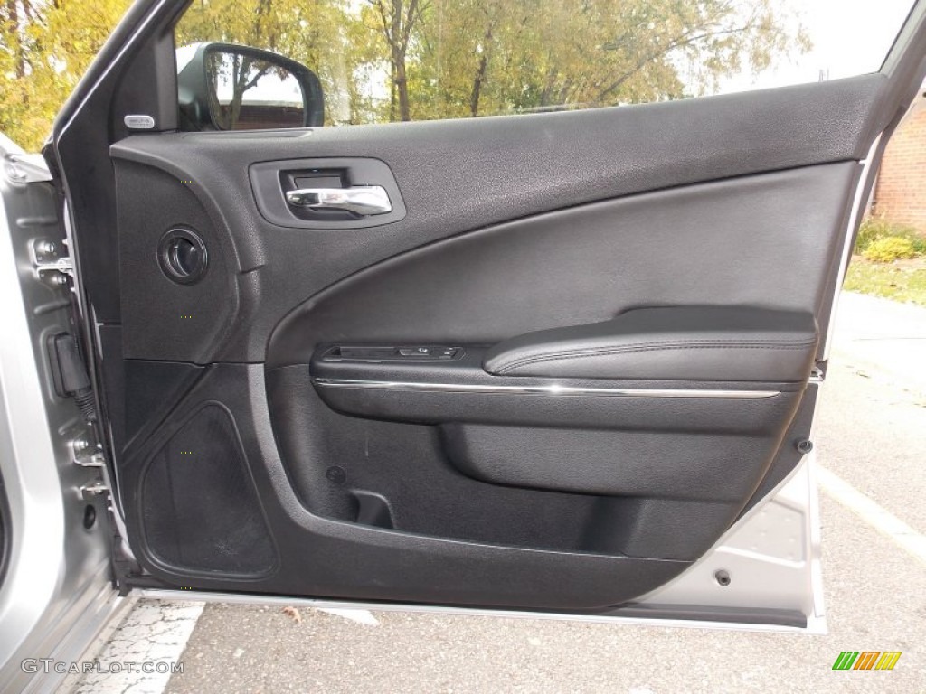 2012 Dodge Charger SXT AWD Black Door Panel Photo #87585514