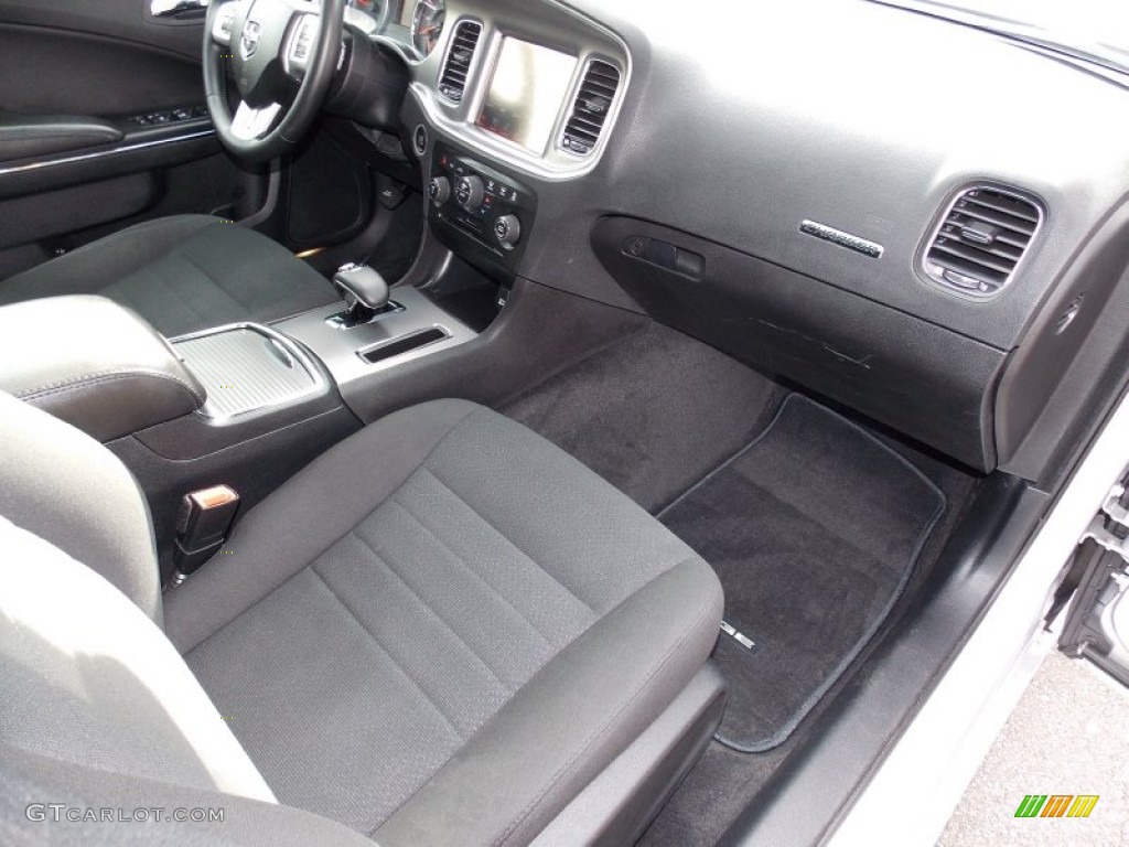 Black Interior 2012 Dodge Charger SXT AWD Photo #87585595