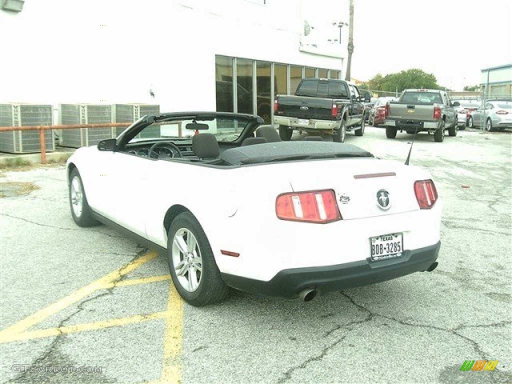 2012 Mustang V6 Convertible - Performance White / Charcoal Black photo #10
