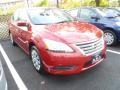 2013 Red Brick Nissan Sentra SV  photo #1