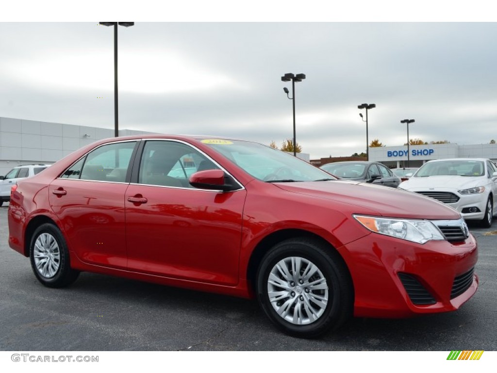 2013 Camry L - Barcelona Red Metallic / Ivory photo #1