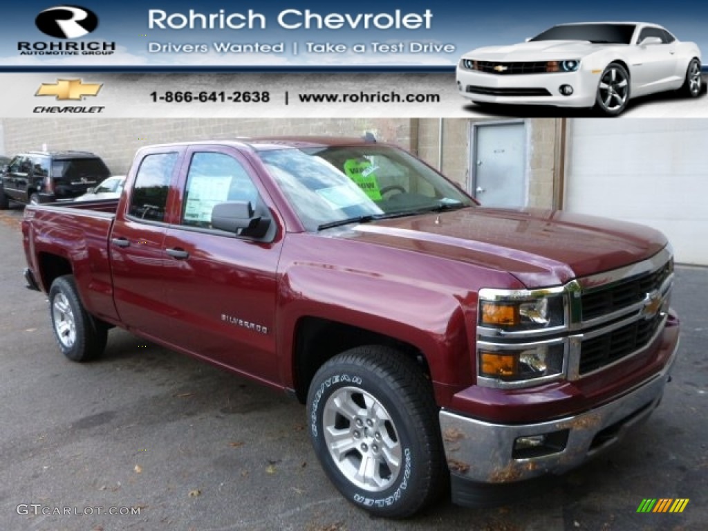 2014 Silverado 1500 LTZ Z71 Double Cab 4x4 - Deep Ruby Metallic / Jet Black photo #1