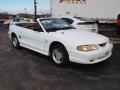 1997 Crystal White Ford Mustang V6 Convertible  photo #3
