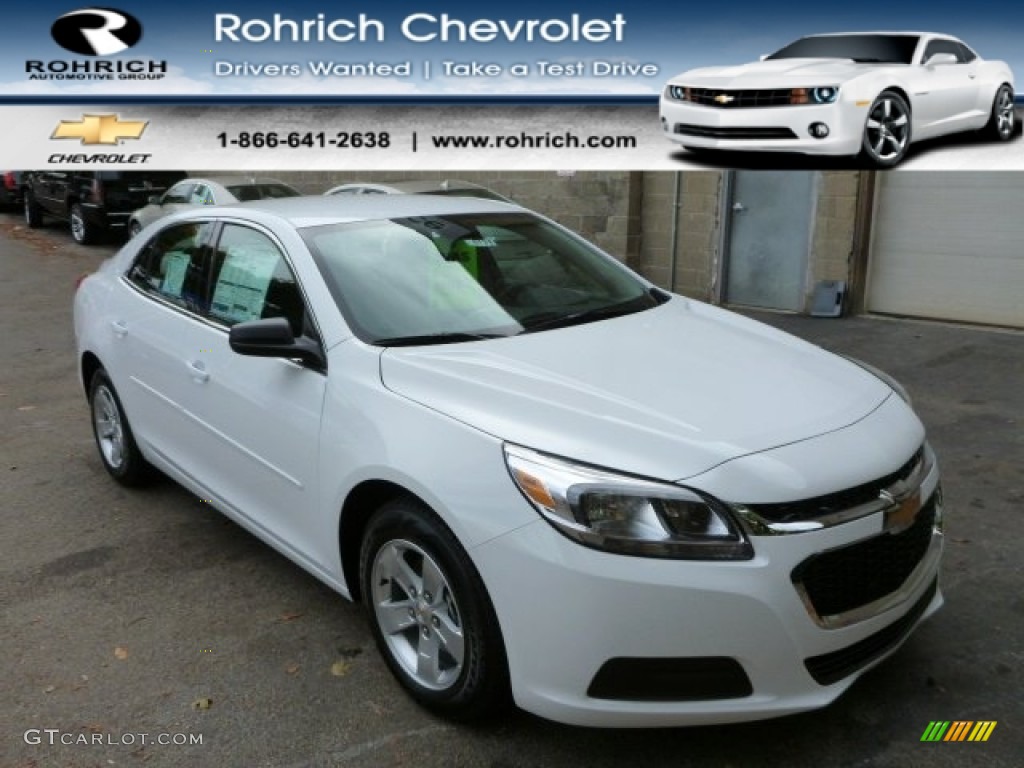 2014 Malibu LS - Summit White / Jet Black/Titanium photo #1