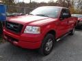 2005 Bright Red Ford F150 STX SuperCab 4x4  photo #3