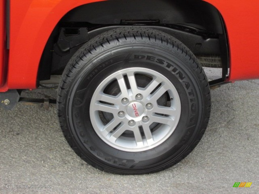 2012 Canyon SLE Crew Cab 4x4 - Red Orange Metallic / Ebony photo #3