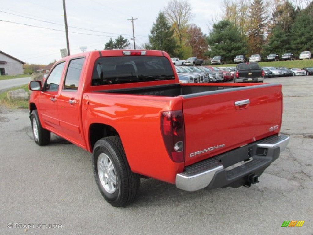 2012 Canyon SLE Crew Cab 4x4 - Red Orange Metallic / Ebony photo #4