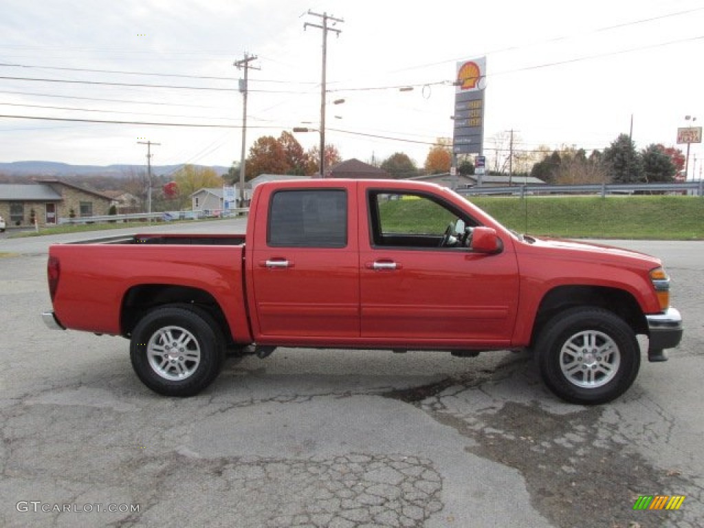 2012 Canyon SLE Crew Cab 4x4 - Red Orange Metallic / Ebony photo #12