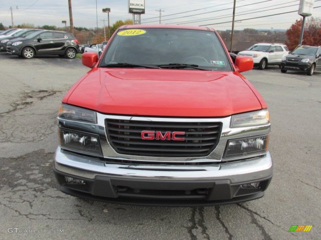 2012 Canyon SLE Crew Cab 4x4 - Red Orange Metallic / Ebony photo #15