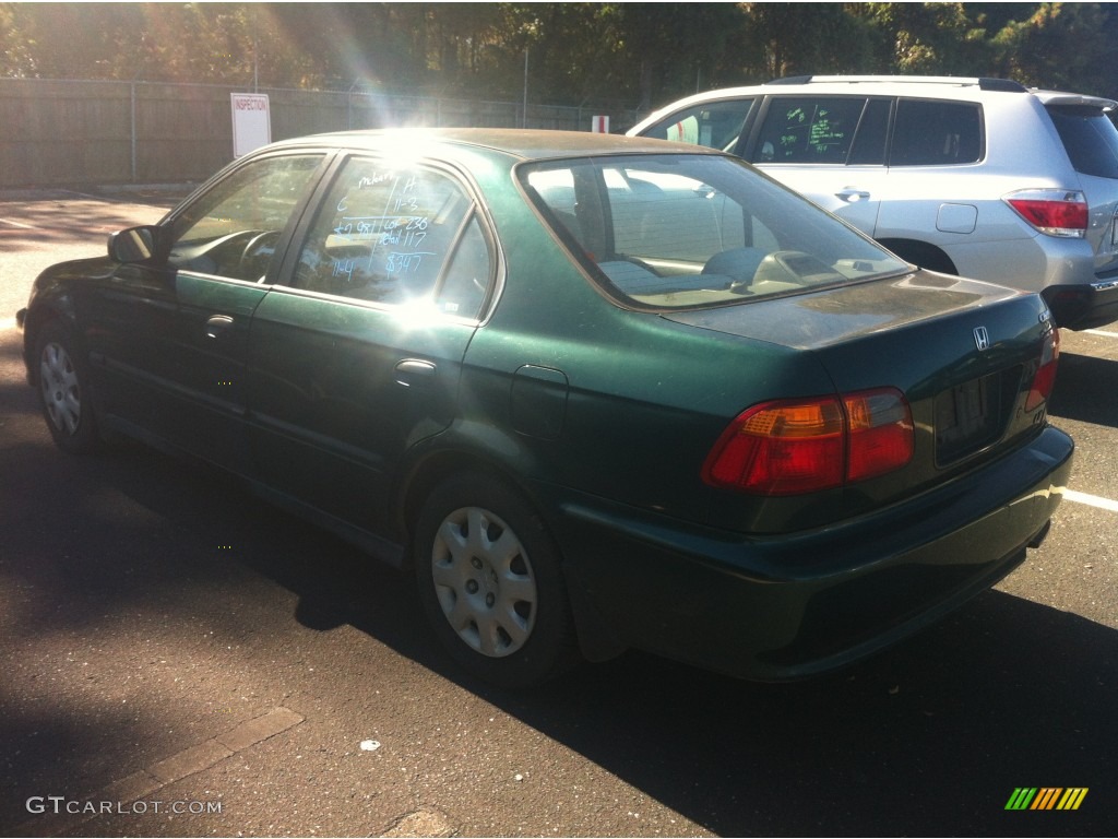 2000 Civic LX Sedan - Clover Green Pearl / Beige photo #4