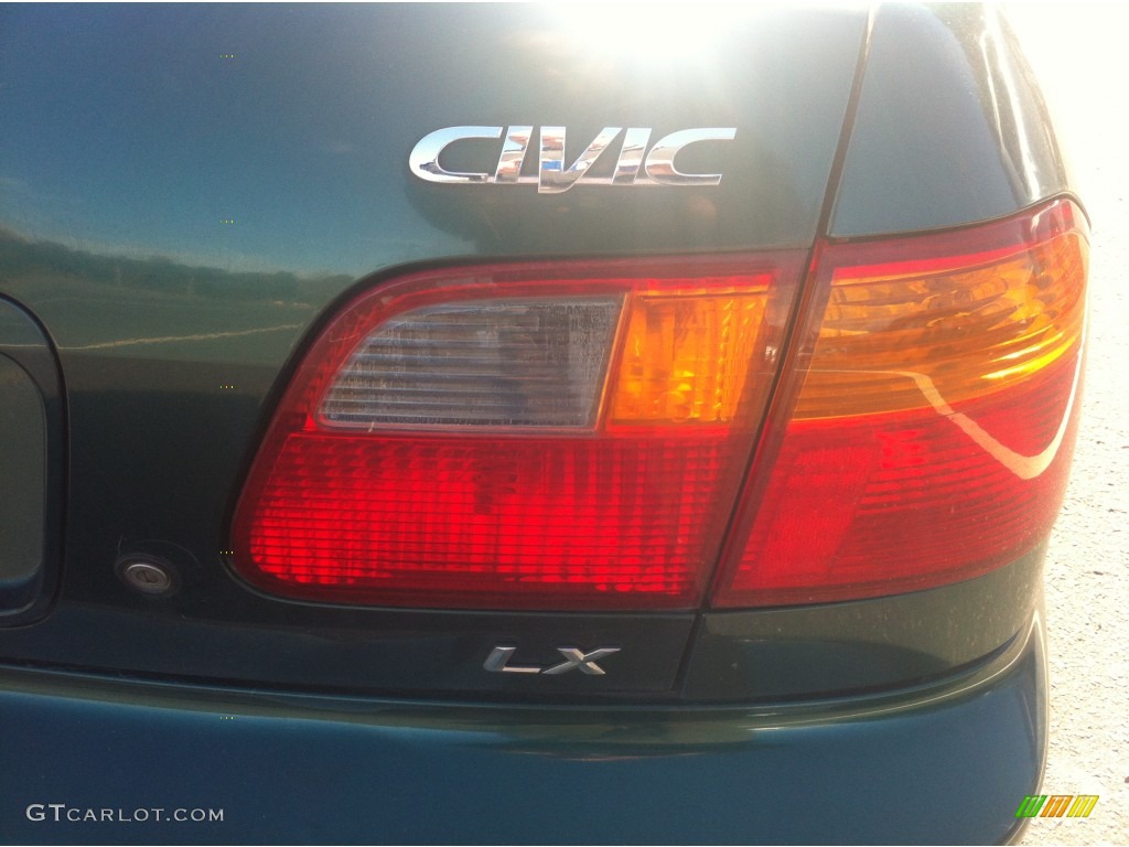 2000 Civic LX Sedan - Clover Green Pearl / Beige photo #7