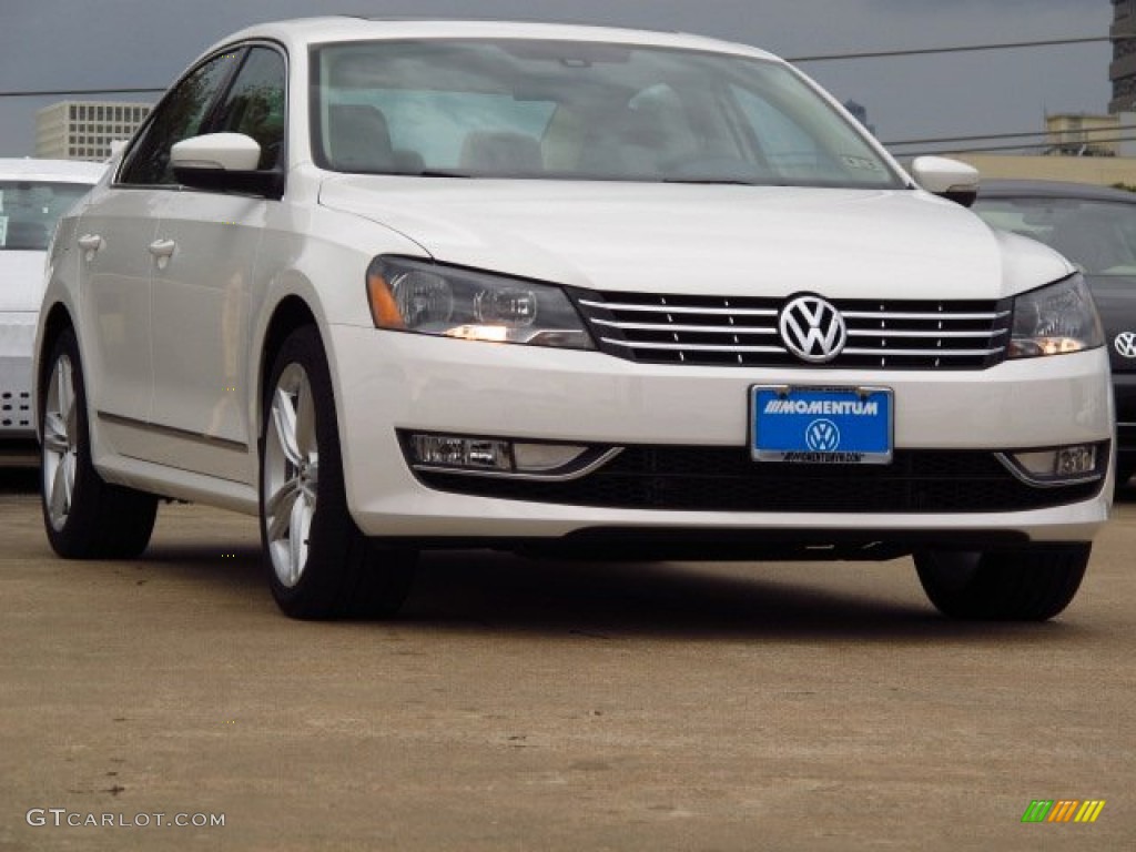 2014 Passat 1.8T SEL Premium - Candy White / Cornsilk Beige photo #1