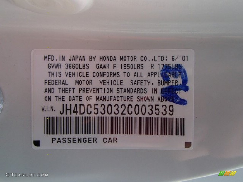 2002 RSX Type S Sports Coupe - Premium White Pearl / Titanium photo #20