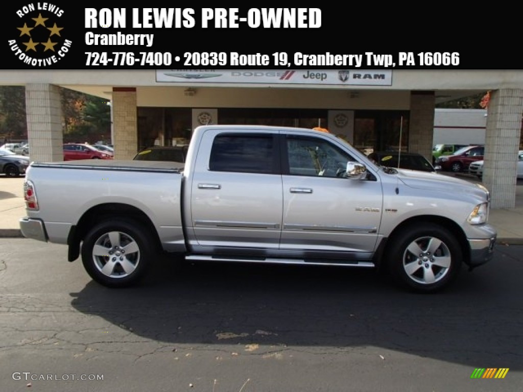 2010 Ram 1500 Big Horn Crew Cab 4x4 - Bright Silver Metallic / Dark Slate/Medium Graystone photo #1